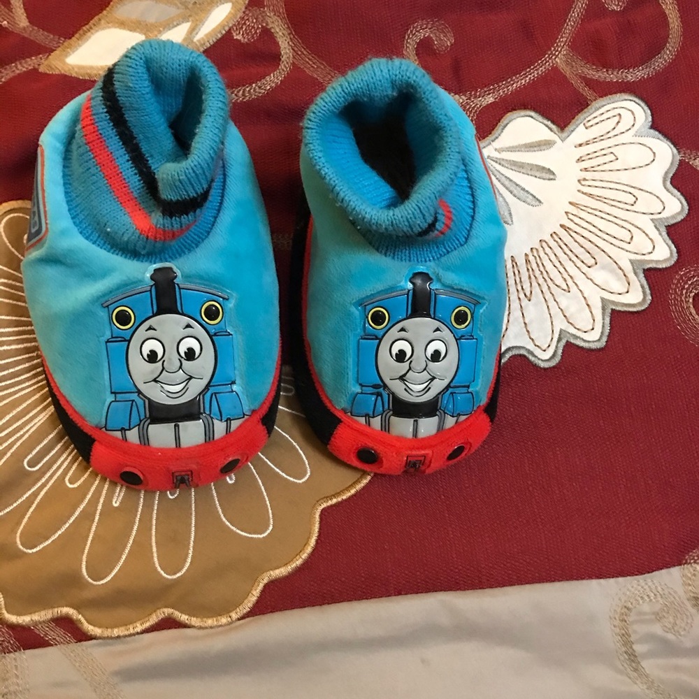 Thomas the tank engine slippers.